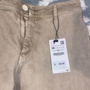 NWT Zara Beige Flare Pants